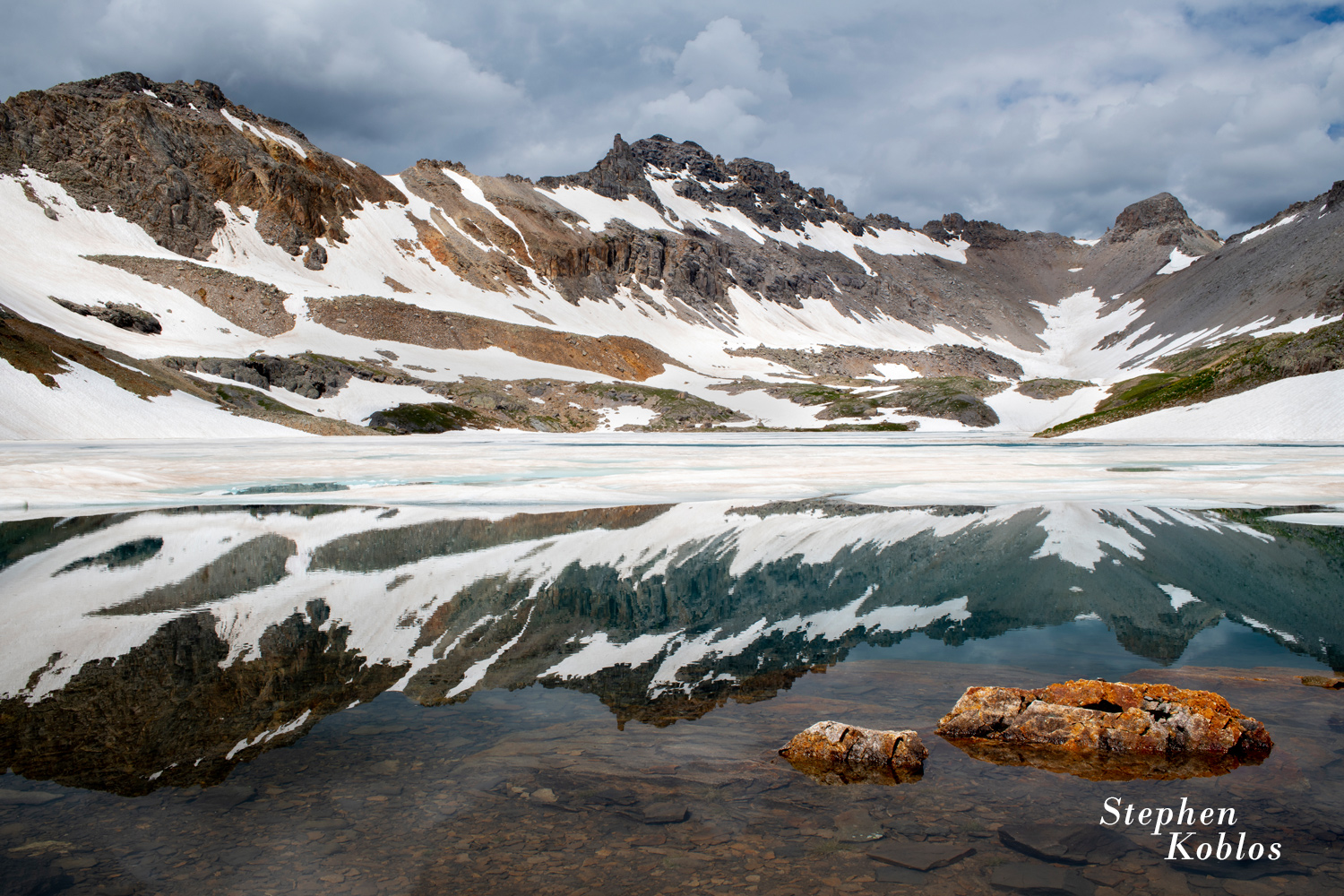 Ice floating on Columbine Lake in august 2019.  Limited Edition of 100