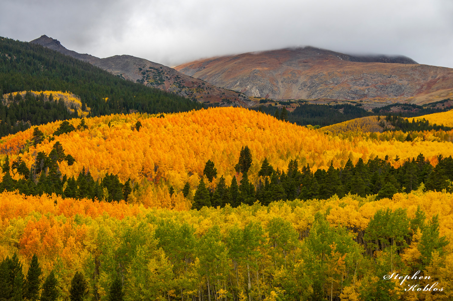Storm clouds over Mount Elbert in the fall. Limited Edition of 100