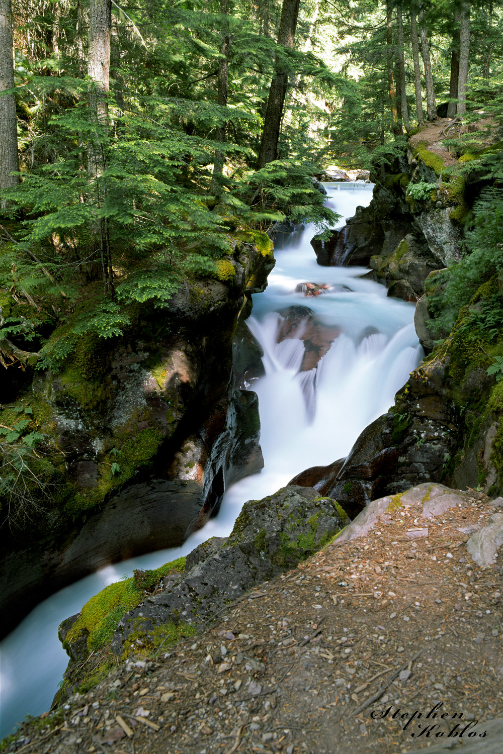 Waterfall At Glacier N.P.  Limited Edition of 250